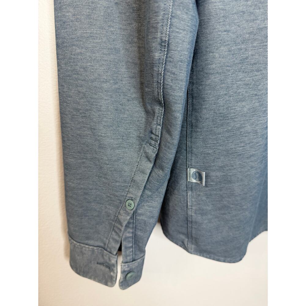 Lululemon Commission Long Sleeve Shirt River Blue Enzyme Dye Men's L - Picture 8 of 12